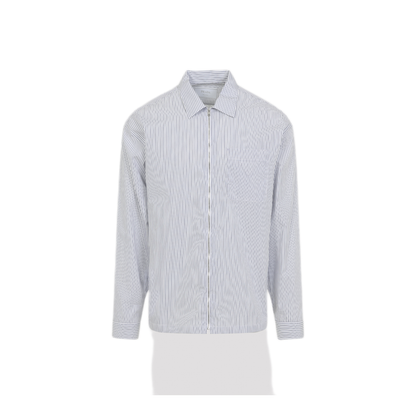 Blue And White Cotton Shirt - Image 1