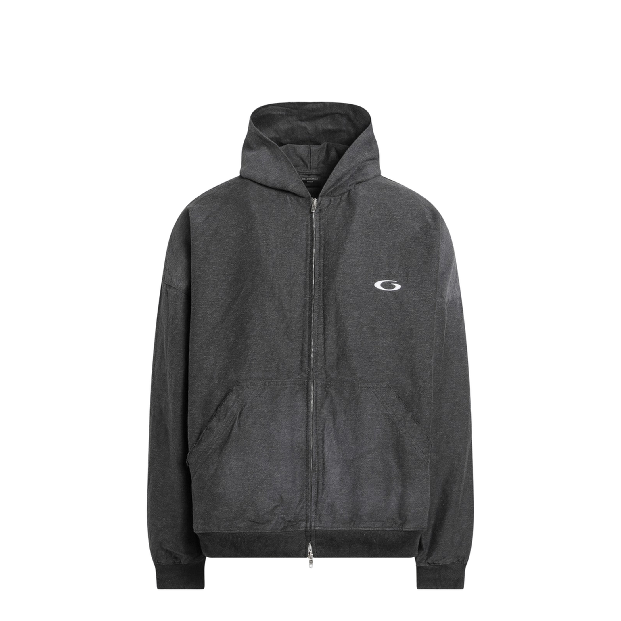 Hoodie Trompe L'œil in Anthracite - Image 1
