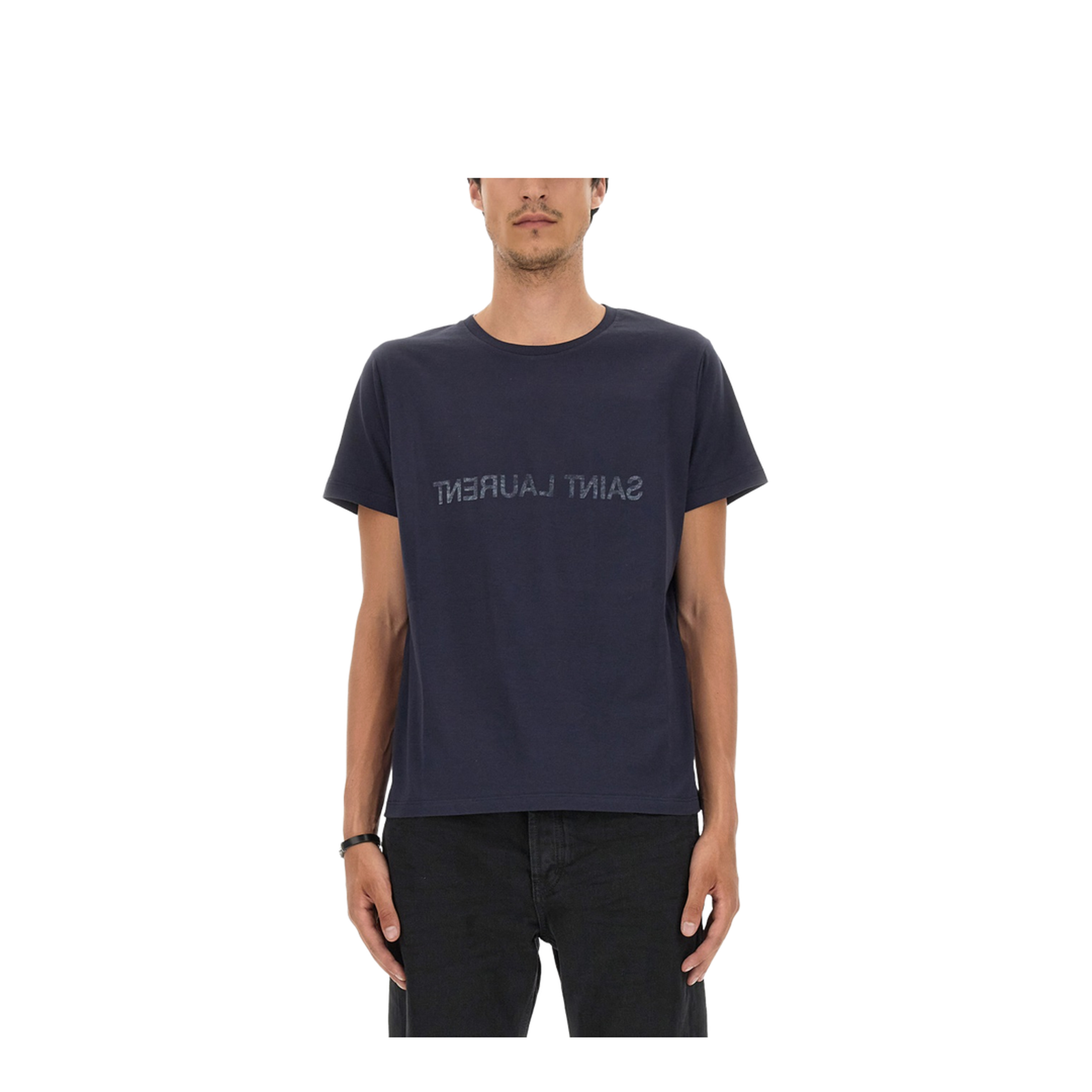 Navy Blue Cotton T-Shirt - Image 1