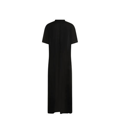 Black Maxi Train T-Shirt in Cotton Jersey - Image 4