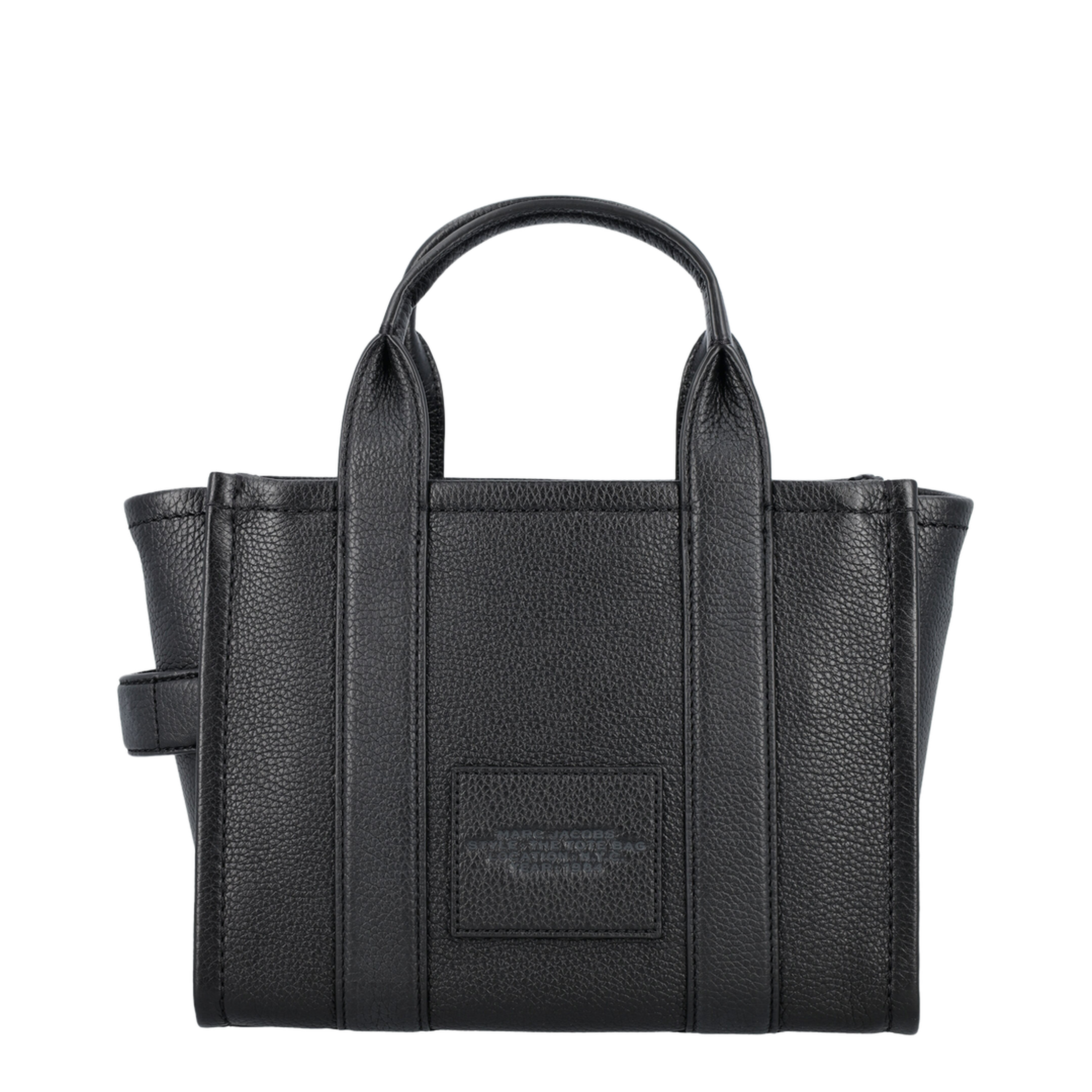 The Small Tote Bag Grainy Leather Bag in Black - Image 4