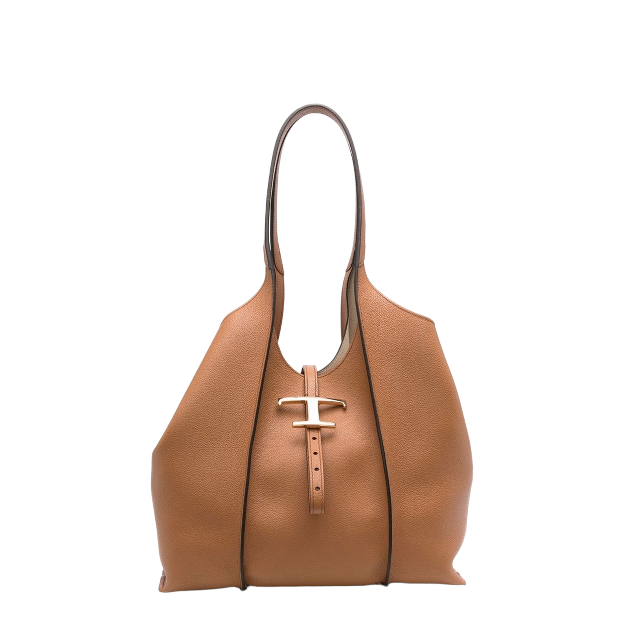 T Timeless Small Hammered Leather Tote Bag - Kenia - Image 1