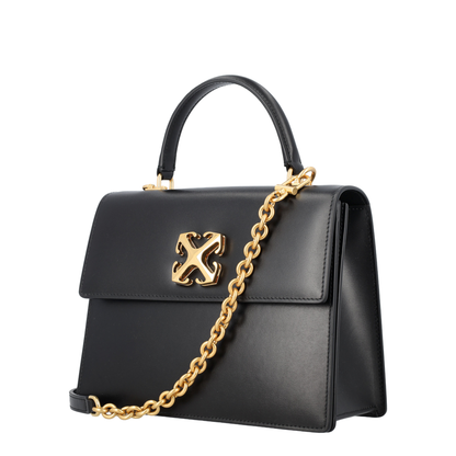 Black Leather Jitney 2.8 Handbag - Image 3