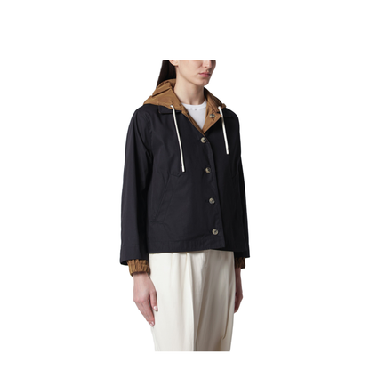 Reversible Jacket Blue/Caramel in Cotton Gabardine - Image 1