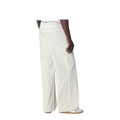 Wide-leg light blue bleached jeans - Image 2