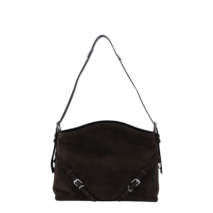 Medium Voyou Shoulder Bag Ebony Brown - Image 2