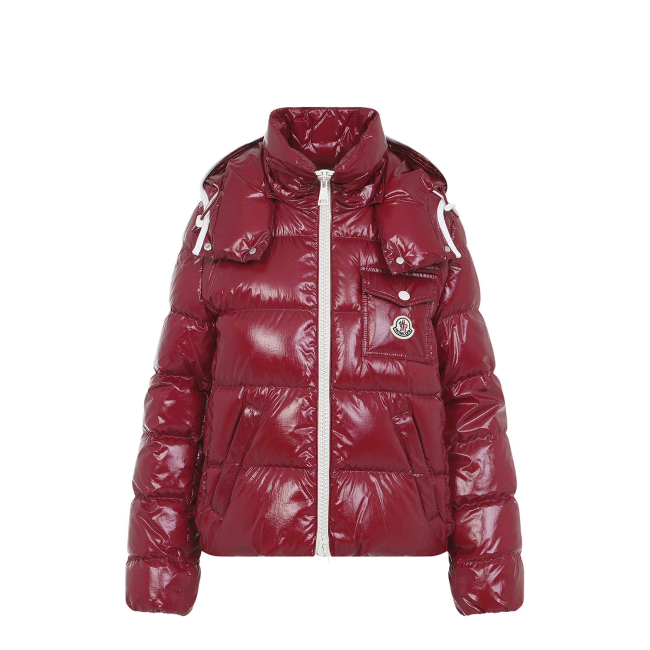 Cherry Pink Andro Hooded Short Down Jacket - Image 1