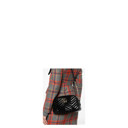 Camera Bag in Black Leather - Image 3