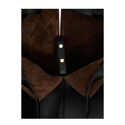 Di Bag Folio Medium-Small Leather Tote Bag - Black - Image 2