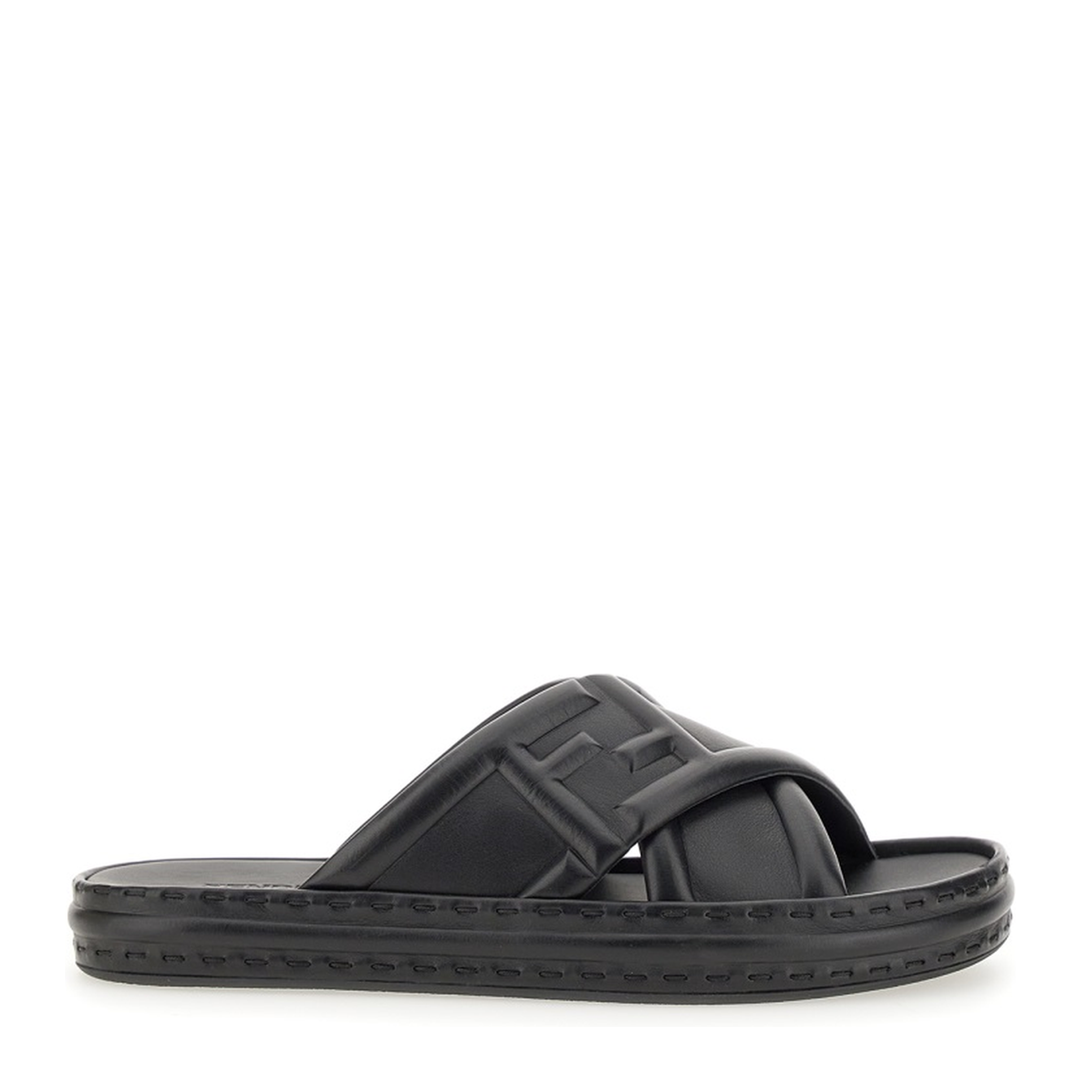 Black Leather Sandal - Image 1