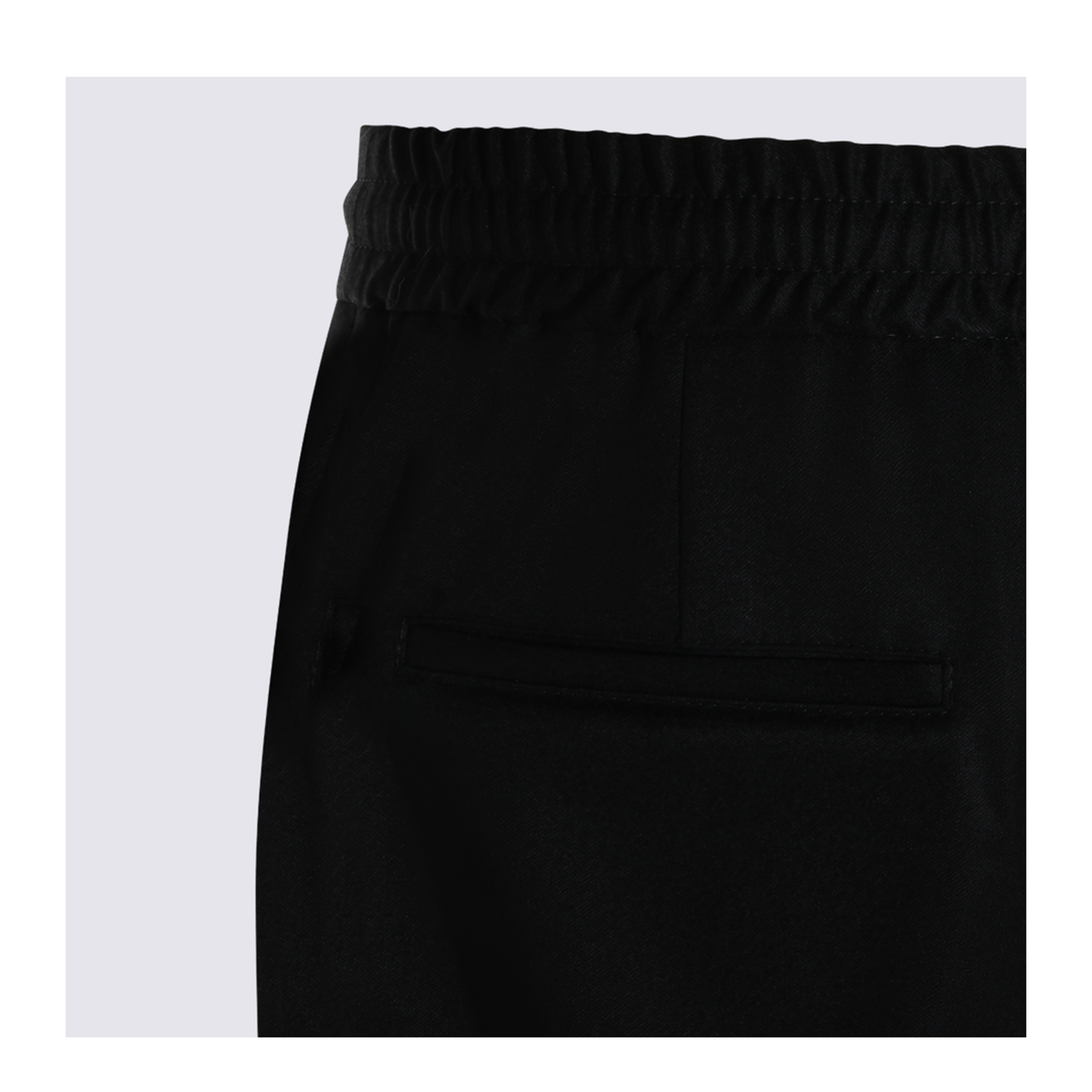 Leisure fit trousers in virgin wool flannel with drawstring and double darts - Image 7