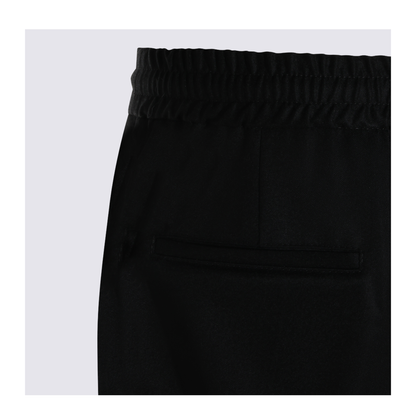 Leisure fit trousers in virgin wool flannel with drawstring and double darts - Image 7