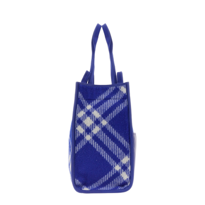 Virgin Wool Shopper Bag - Blue - Image 5