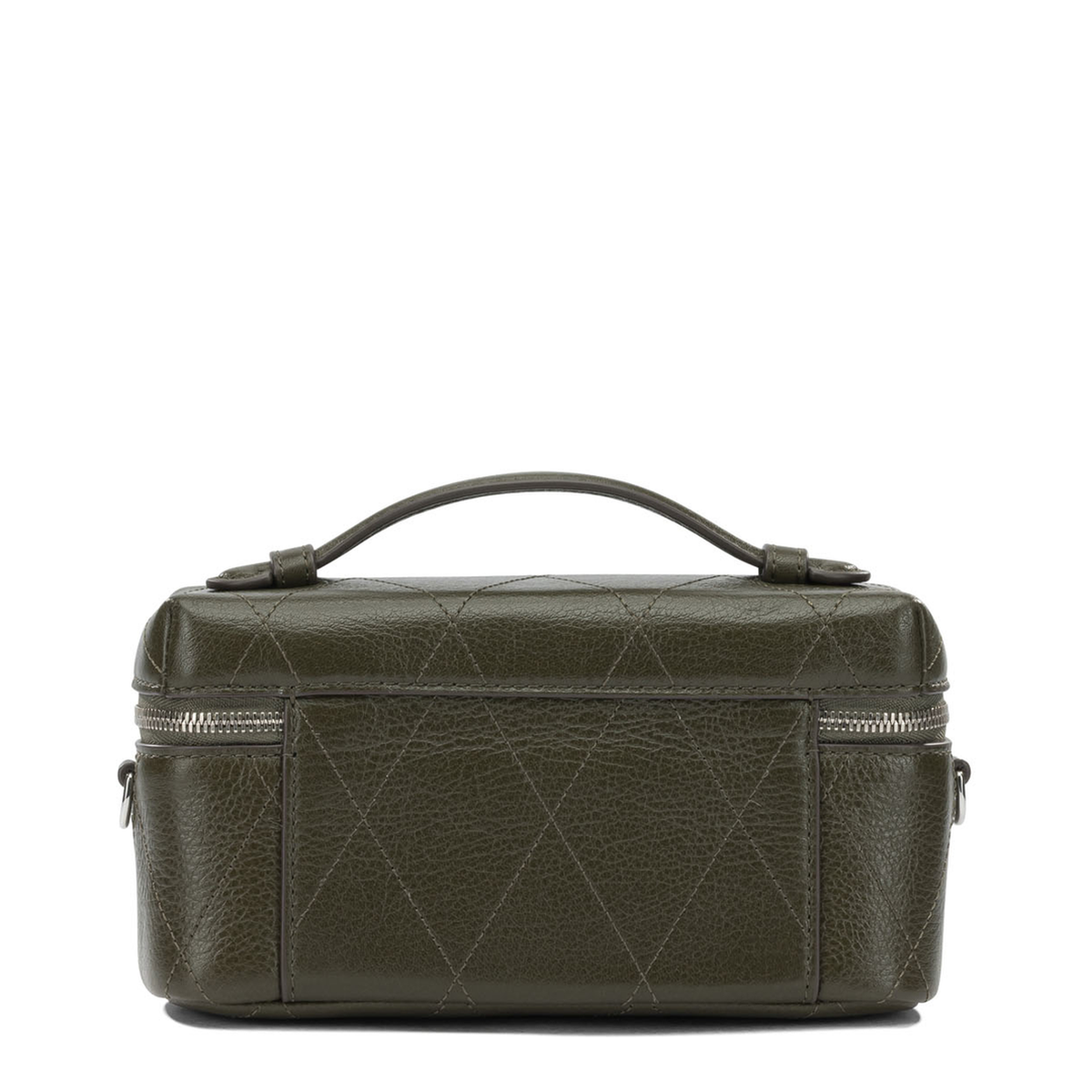 Charlie Quilted East West Vanity Case - Green - Image 3