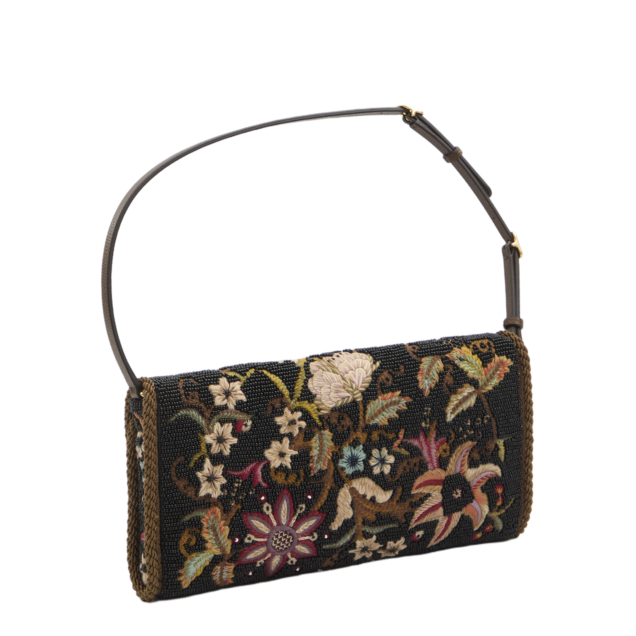 Embellished Fabric VLogo Signature Shoulder Bag - Image 2