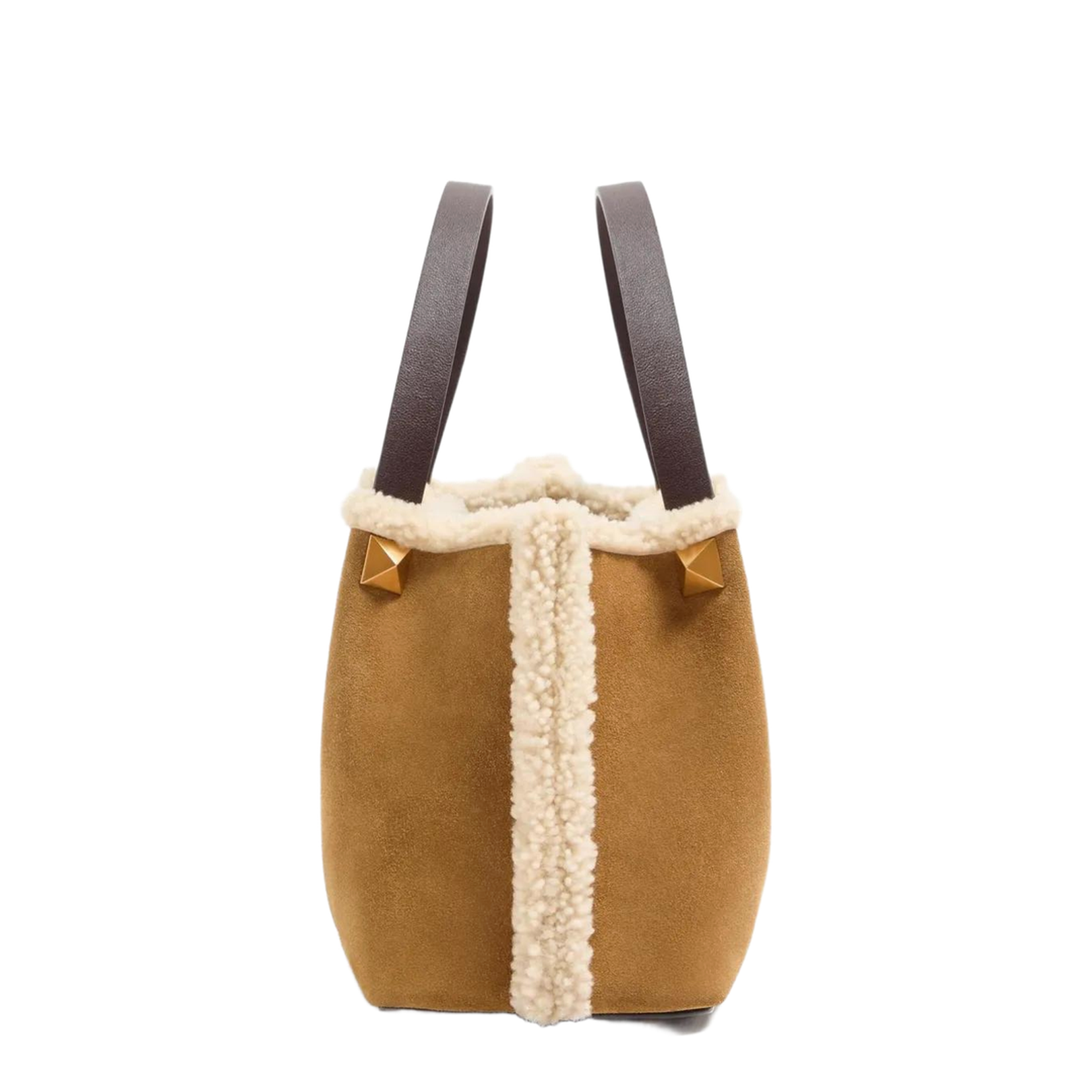 Medium Shopping Bag Suede Mustard - Image 2