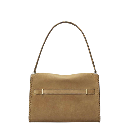 Lee Radziwill Large Shoulder Bag Suede Brown - Image 5