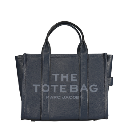 Leather Medium Tote Bag Blue - Image 3