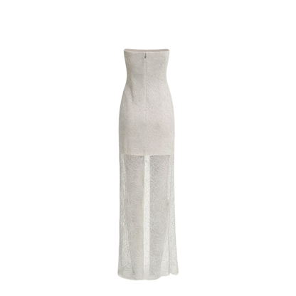 Lace Ruched Midi Dress - Image 3