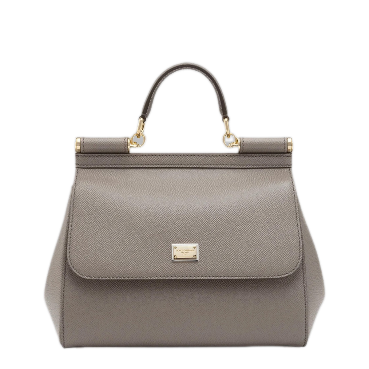 Sicily Large Dauphine Calfskin Handbag - Grey - Image 1