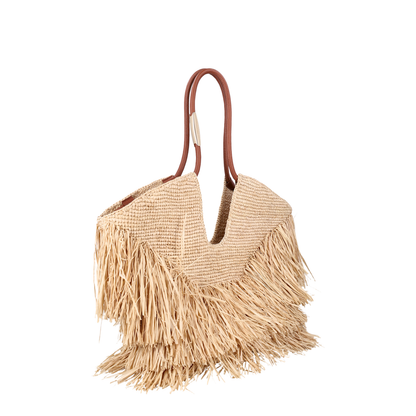 Goldentime Medium Raffia Tote Bag in Natural - Image 2