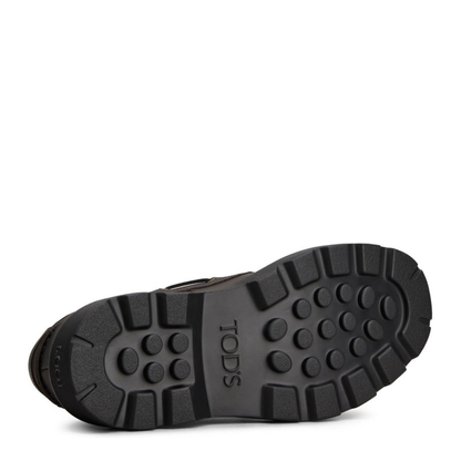 Coffee Brown Front Button Fastening Moc Stitching - Image 4