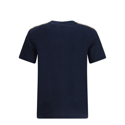 Short-sleeved T-shirt with a single Check stripe on both shoulders - Image 2