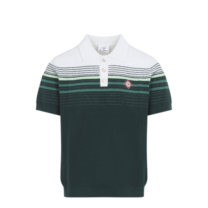 Boucle Stripe Knitted Polo - Image 3