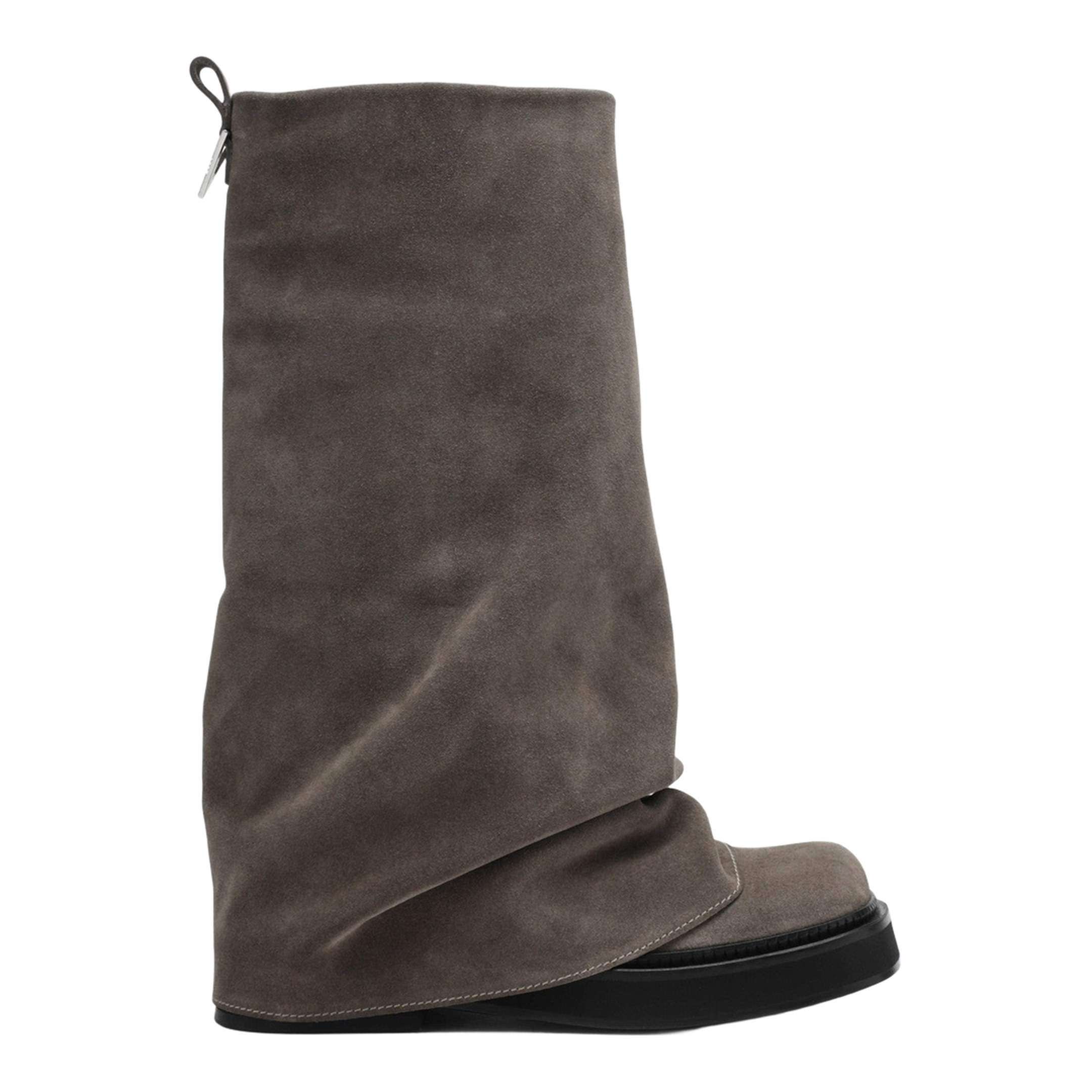 Robin Taupe Suede Combat Boots - Image 1