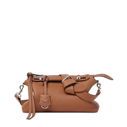 By The Way Selleria Medium Calf Leather Handbag - Brown - Image 3