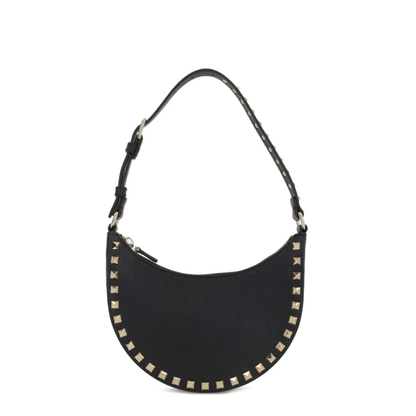 Rockstud Mini Leather Hobo Bag - Image 1
