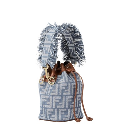 Mon Tresor Denim Bucket Bags - Blue - Image 2