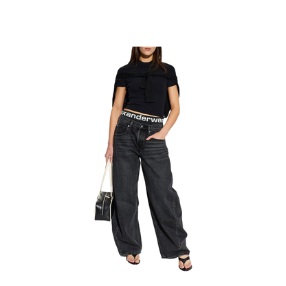 Blow-Up Jeans with Logo Bike Short Waistband - Image 2