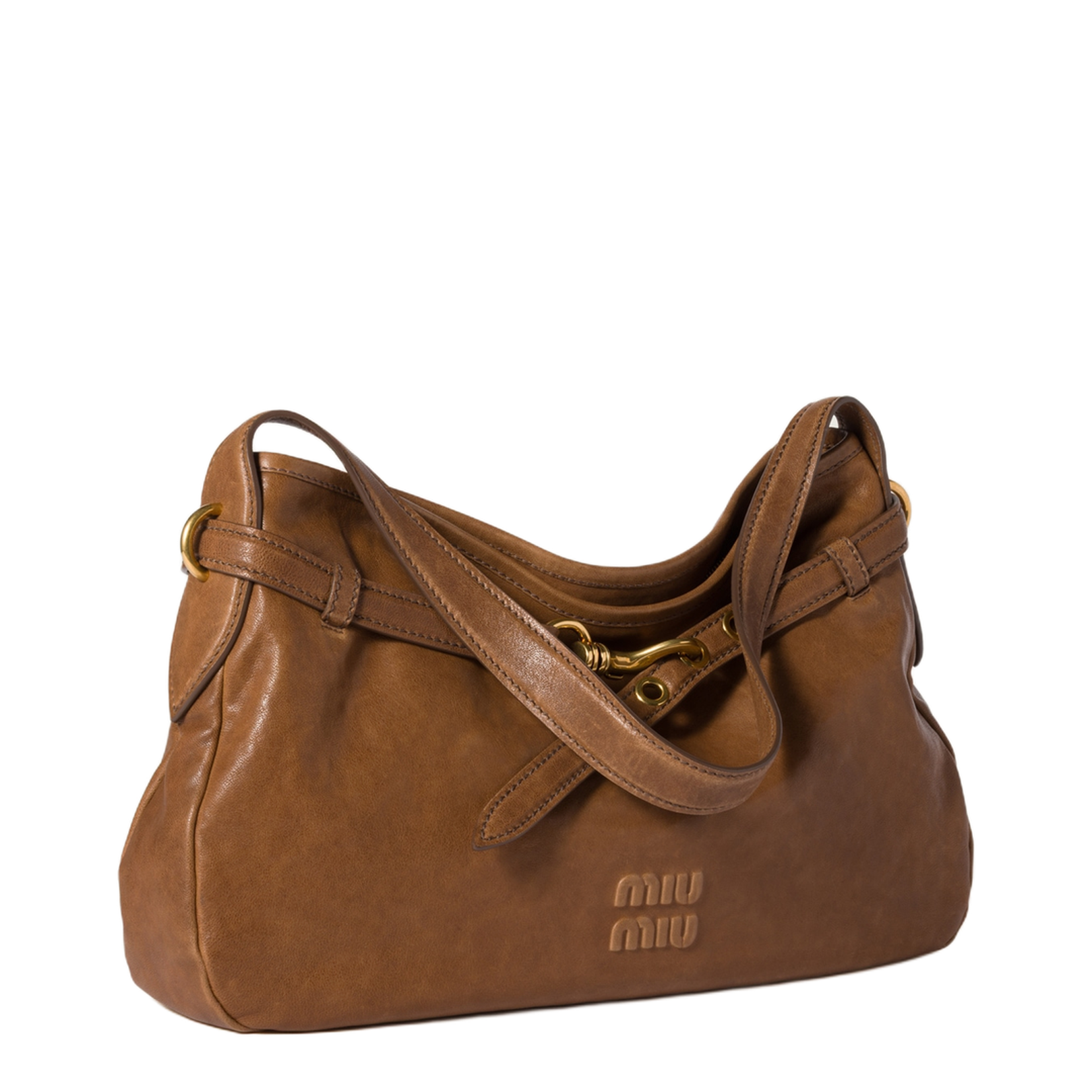 Brown Nappa Leather Aventure Shoulder Bag - Image 2
