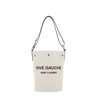 Men'S White Cotton Messenger Bag - Image 1