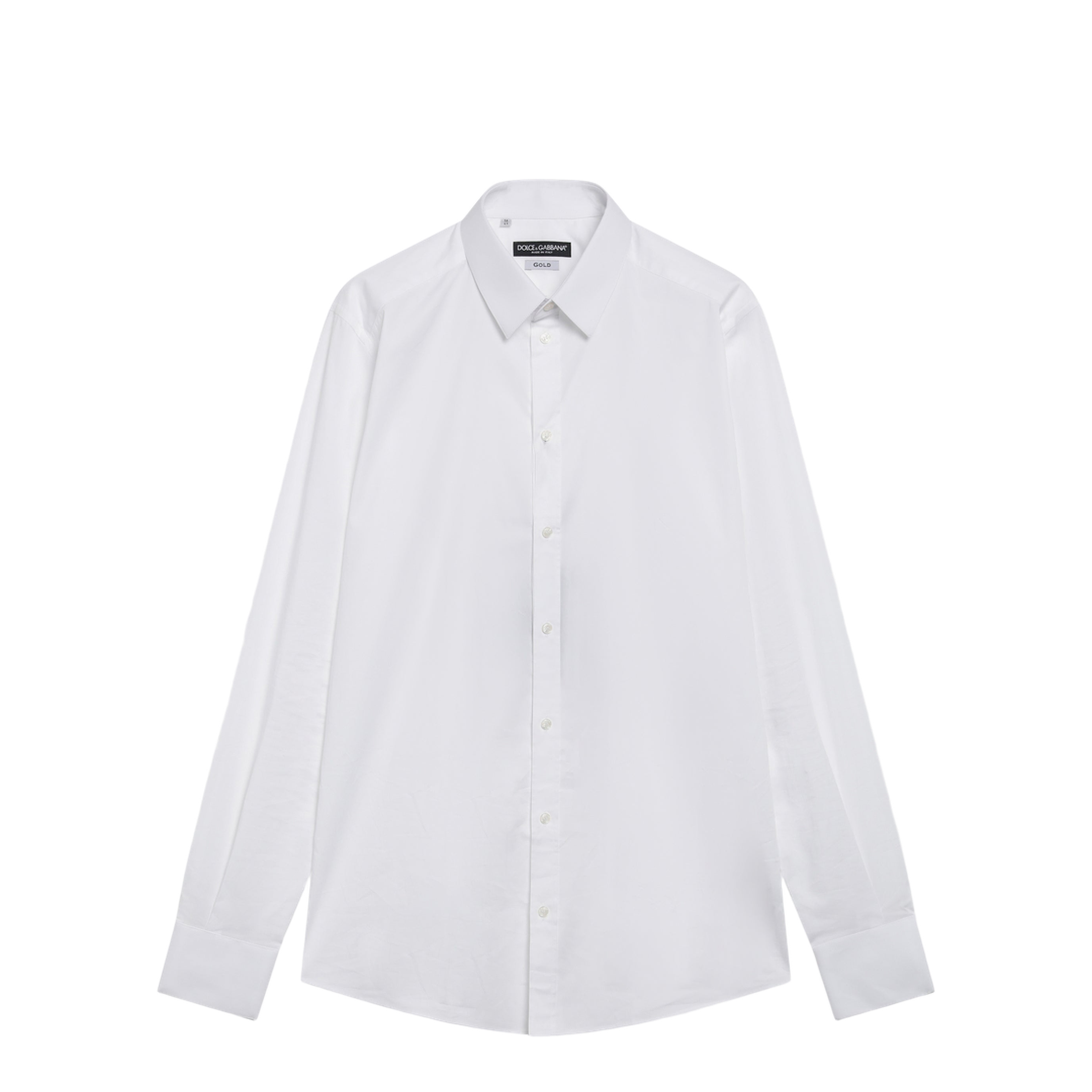 Gold Fit Stretch Poplin Shirt in Optical White - Image 1