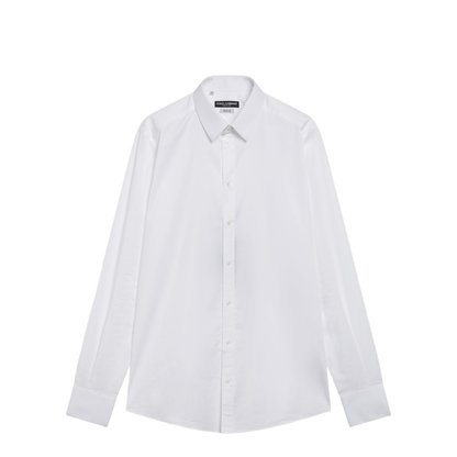 Gold Fit Stretch Poplin Shirt in Optical White - Image 1