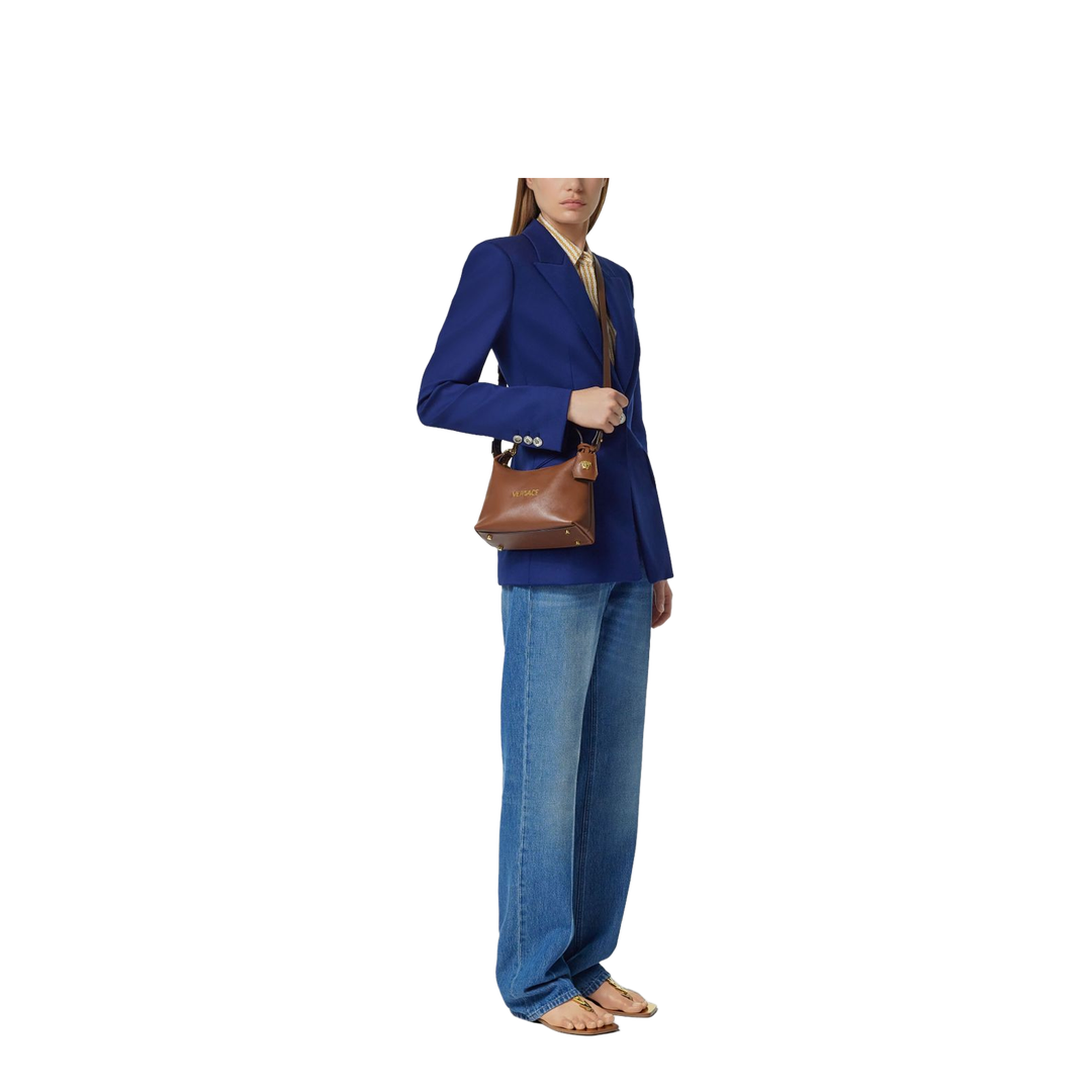 Tag One Size Nappa Leather Hobo Bag - Brown - Image 3
