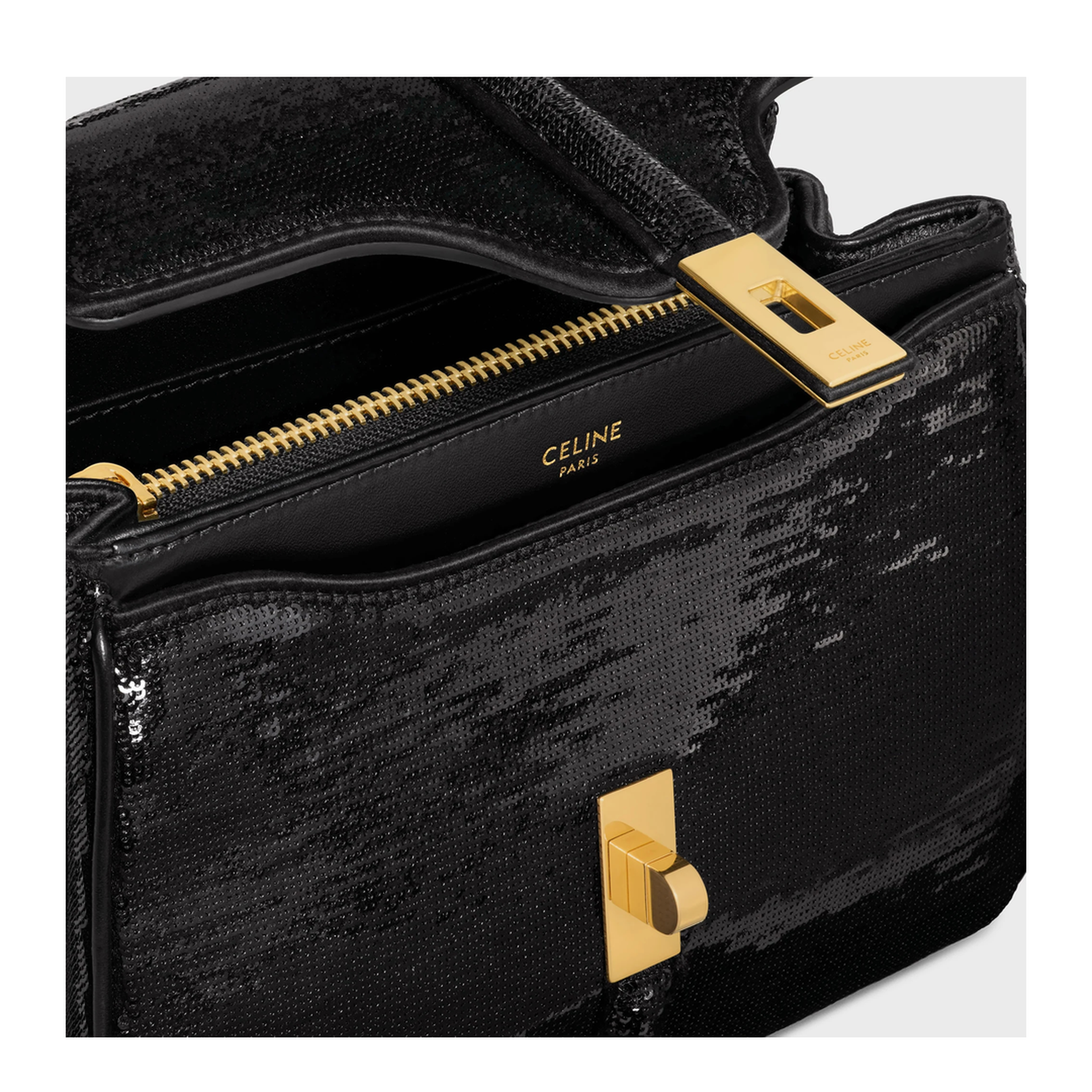 Bag 16 Mini Sequins Leather Black - Image 4