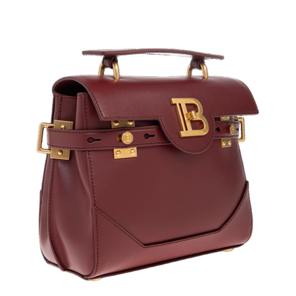 B-Buzz Medium Calf Leather Tote - Burgundy - Image 4