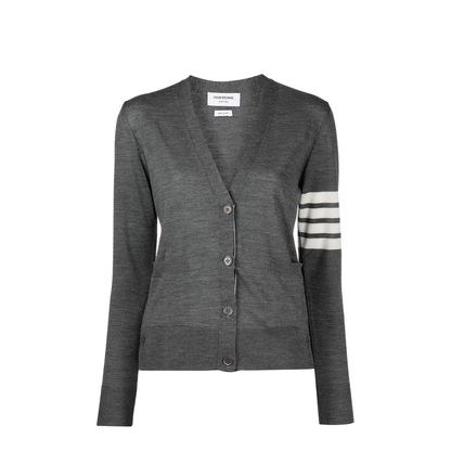 4 Bar Merino Wool Cardigan - Image 1