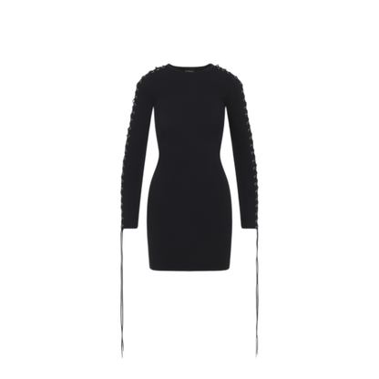 Lace-Up Mini Dress - Image 1