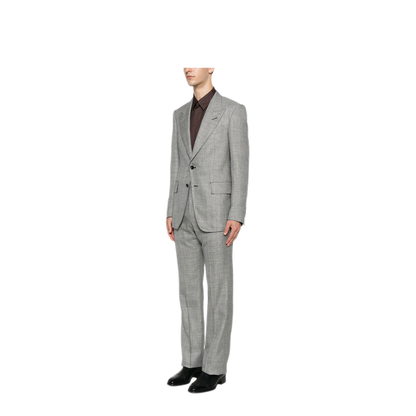 Herringbone-Pattern Wool Blend Blazer - Image 3