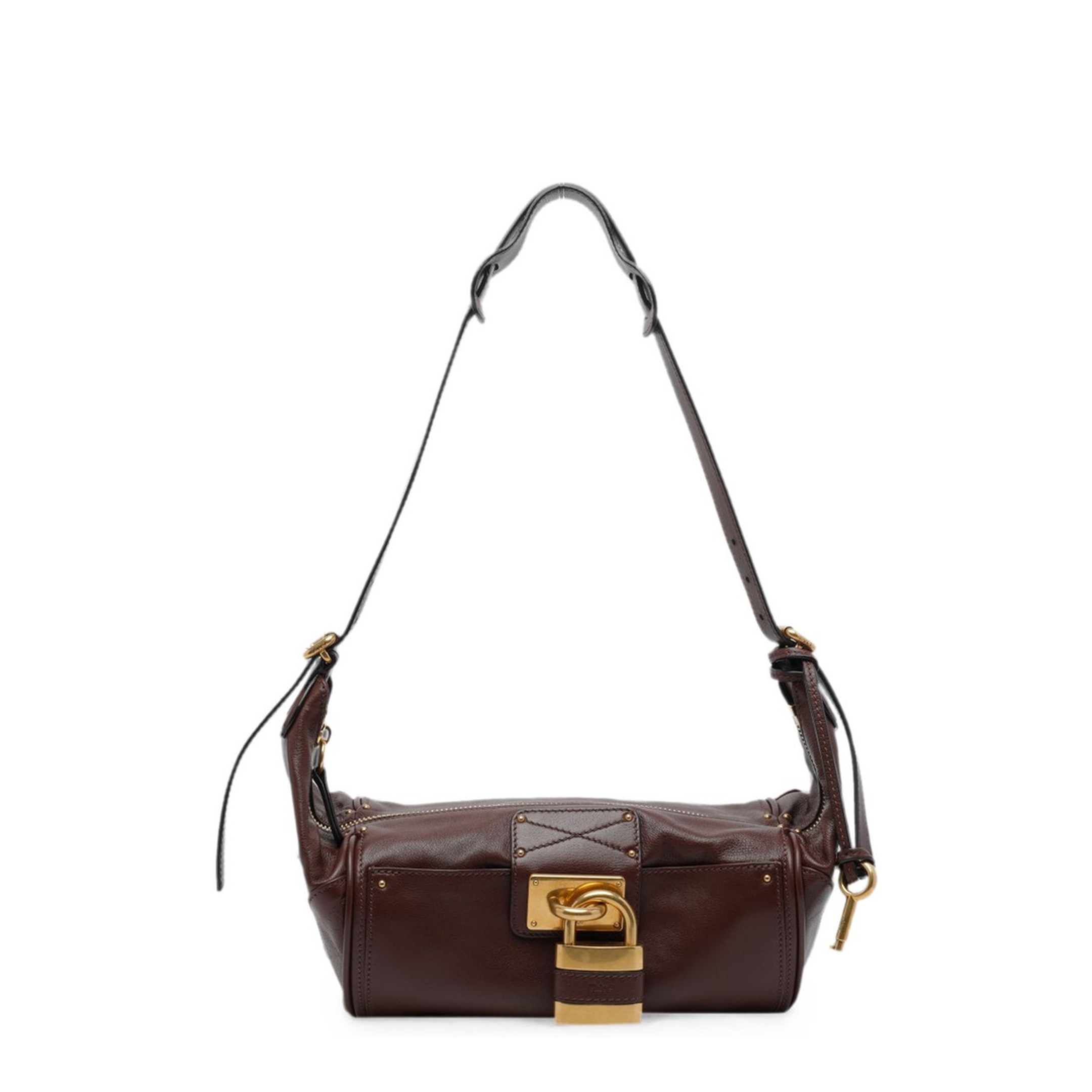 Paddington Small Buffalo Leather Shoulder Bag - Crafty Brown - Image 1