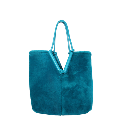 Bolster Medium Lambskin Tote Bags - Blue - Image 2