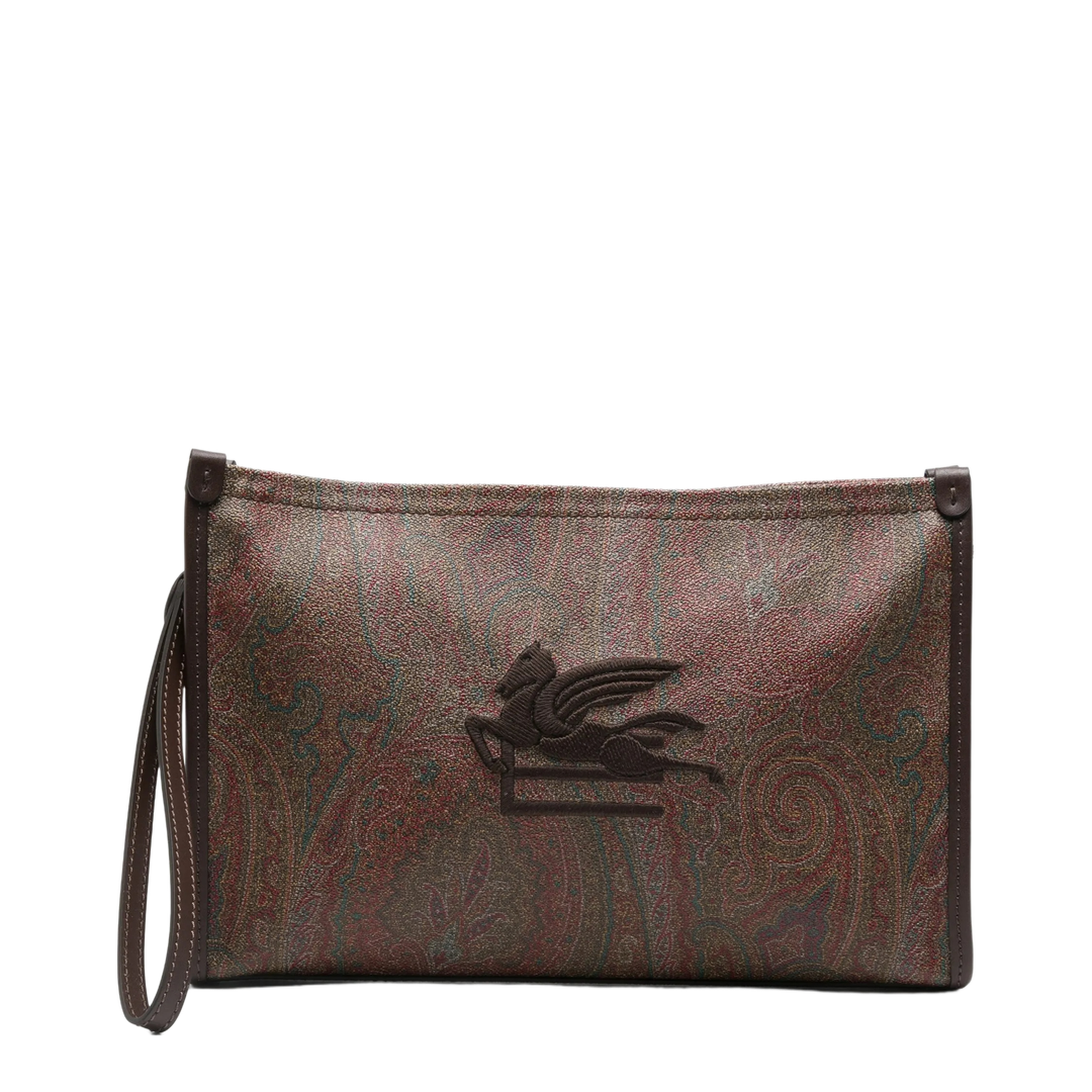 Medium Calf Leather Clutch - Black - Image 1