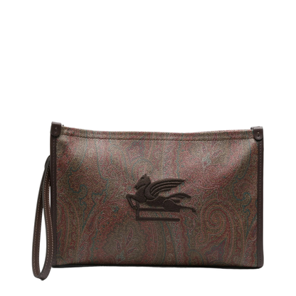 Medium Calf Leather Clutch - Black - Image 1