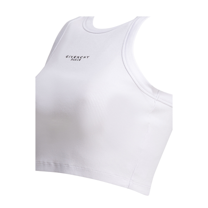 Cropped Tank Top With Logo - Image 4