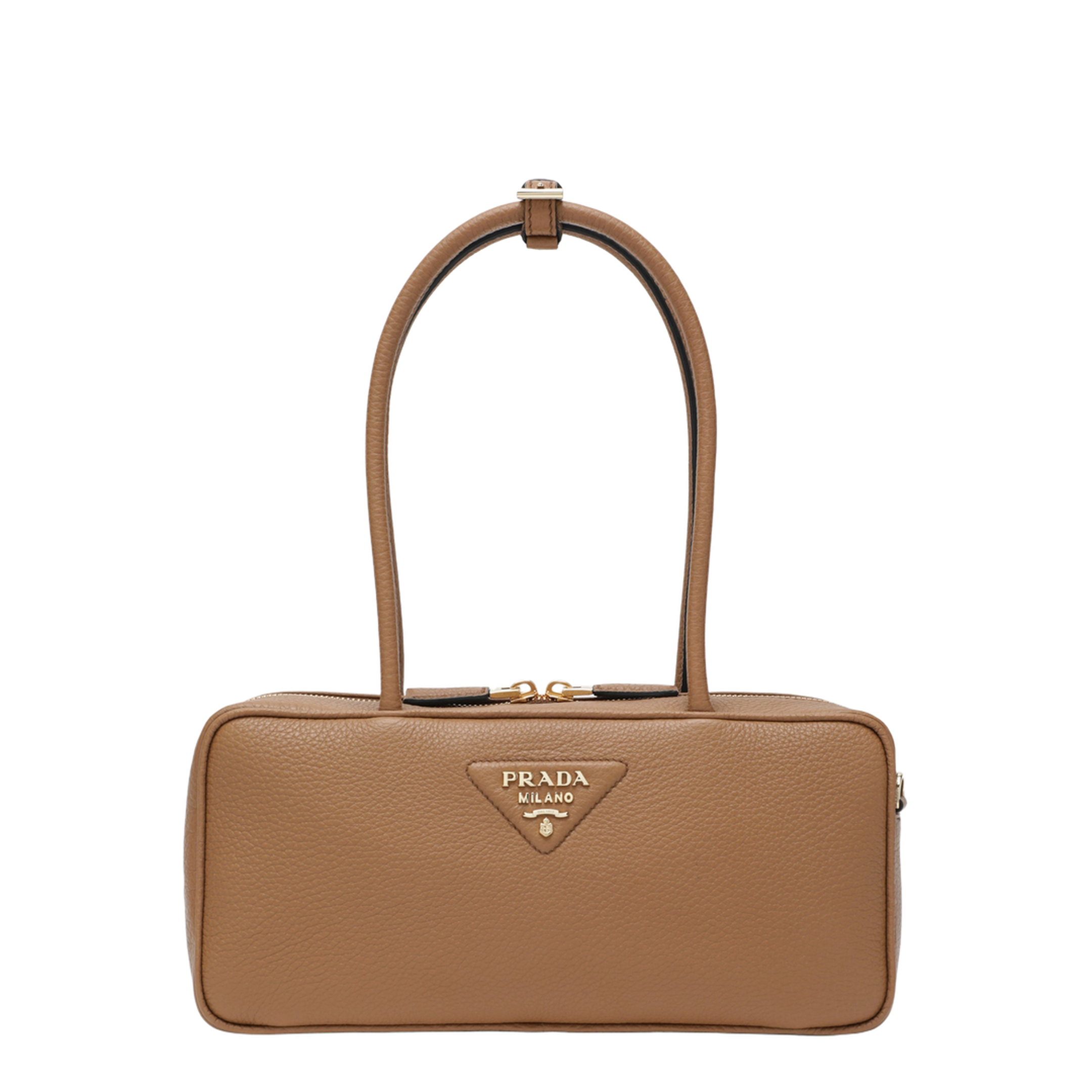 Medium Calfskin Top-Handle Bag - Caramel - Image 1