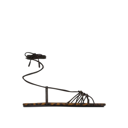 Ankle Strap Babylone Flat Sandals - Image 1